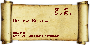 Bonecz Renátó névjegykártya