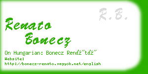 renato bonecz business card